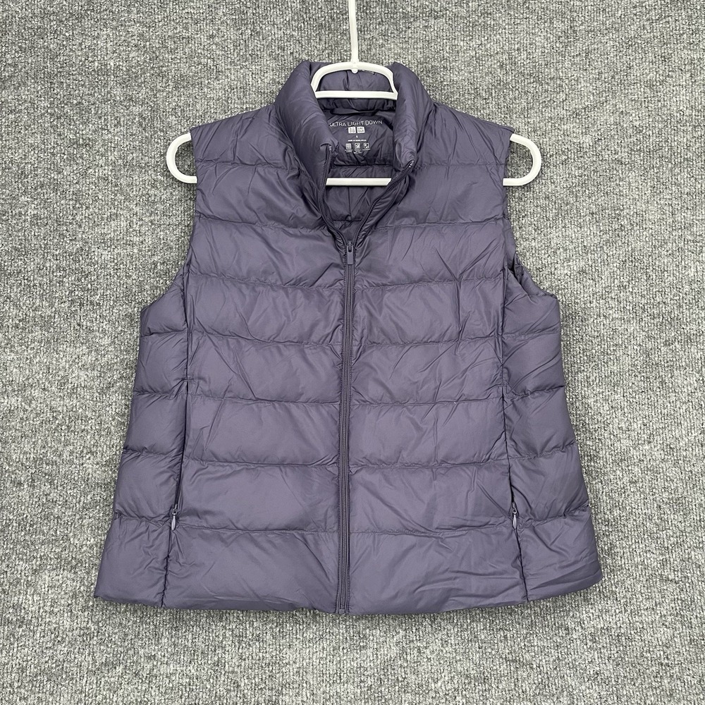 Uniqlo Puffer Vest Mens Sz S Blue Ultra Light Down Full Zip